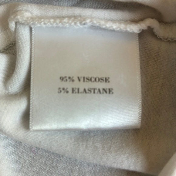 L.K.Bennett V-Neck Cap Sleeve Gathered Shoulder Top White XL - Picture 9 of 9